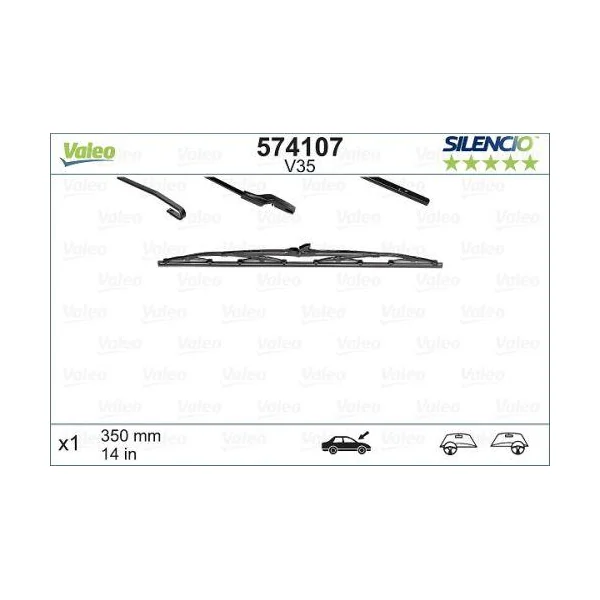 1 Balai d'essuie-glace VALEO Silencio V35