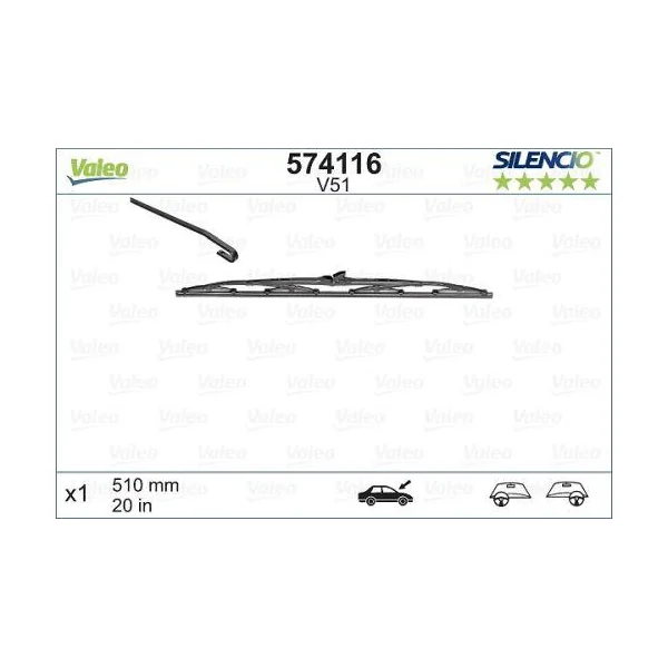 1 Balai d'essuie-glace VALEO Silencio V51