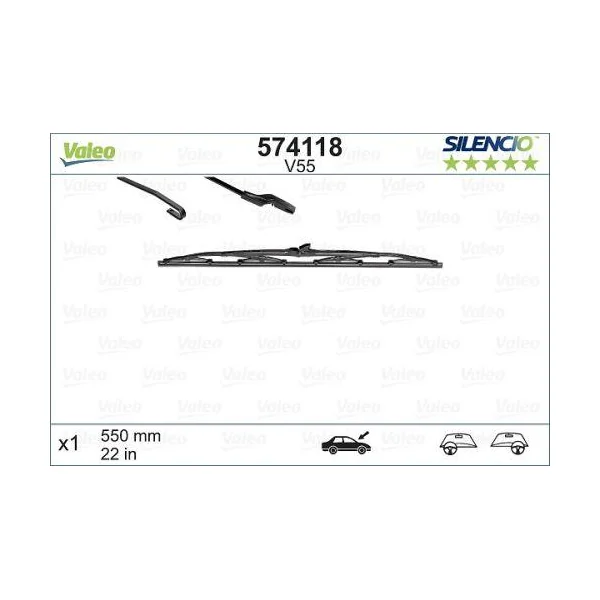 1 Balai d'essuie-glace VALEO Silencio V55