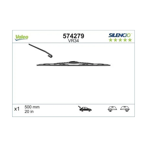 1 Balai d'essuie-glace VALEO Silencio VR34