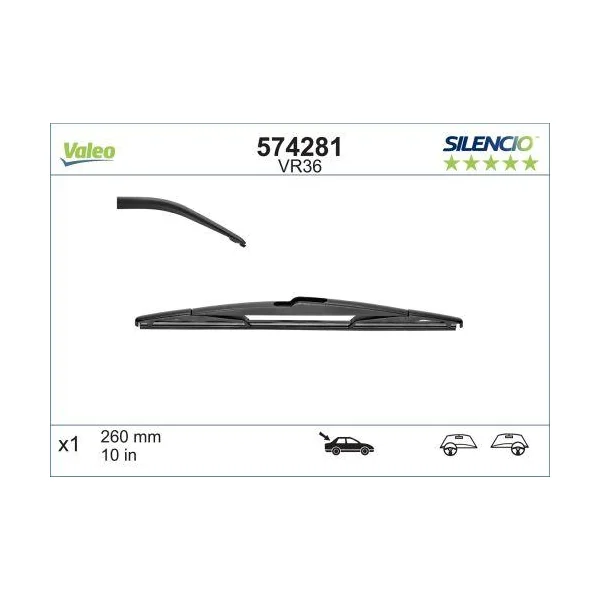 1 Balai d'essuie-glace VALEO Silencio VR36