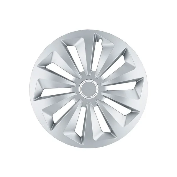 4 Enjoliveurs 16 Pouces ABS Fox - Argent - Insert Chrome