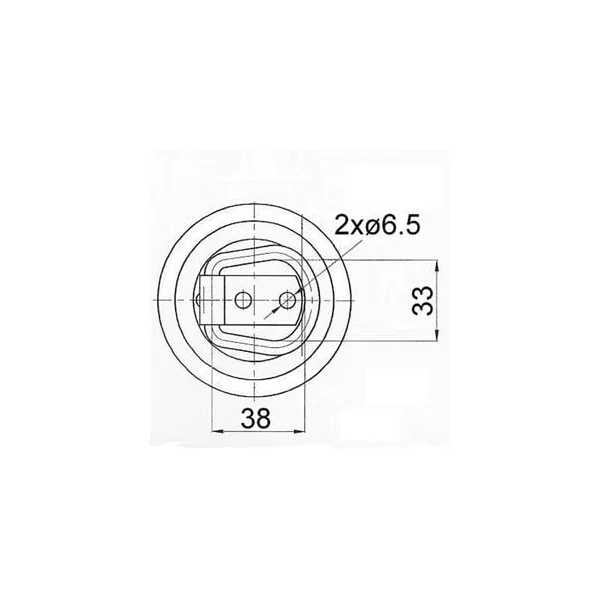 Anneau de montage rond encastré 79x13 mm