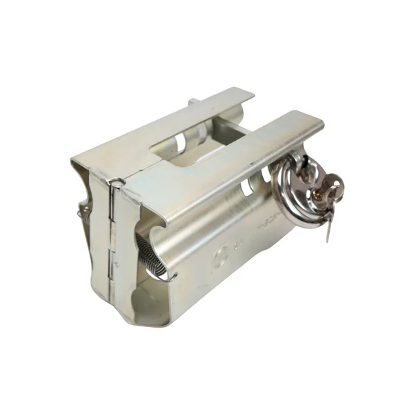Antivol de timon boîtier Albe XL – Premium – Argent – Acier – incl. cadenas disque en inox avec 2 clés – Safetybox XL