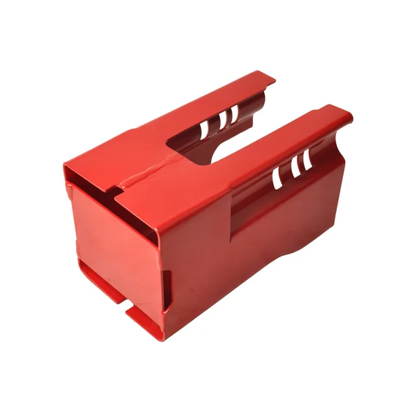 Antivol de timon tubulaire Cantonal - rouge - acier - incl. cadenas à disque en acier inoxydable avec 2 clés