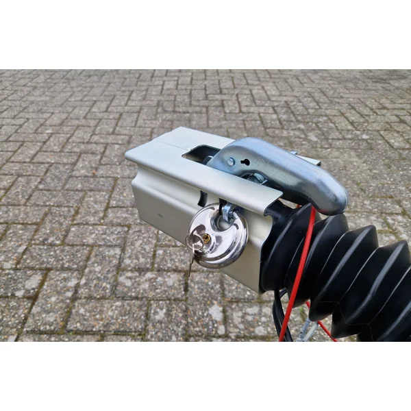 Antivols de tête Albe - premium - argent - acier - incl. cadenas disque en inox avec 2 clés