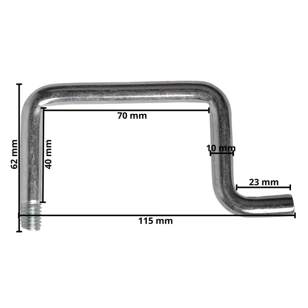 Arceau d'arrimage avec tige filetée 10 mm 800 DaN