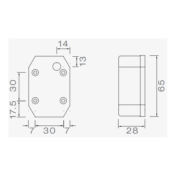 Aspöck Flexipoint LED - blanc - 50 cm câble plat - câble DC