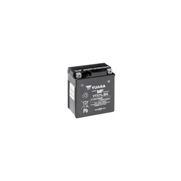Batterie moto YUASA YTX7L-BS 12V 6.3AH 100A