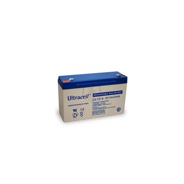 Batterie plomb étanche UL12-6 Ultracell 6v 12ah