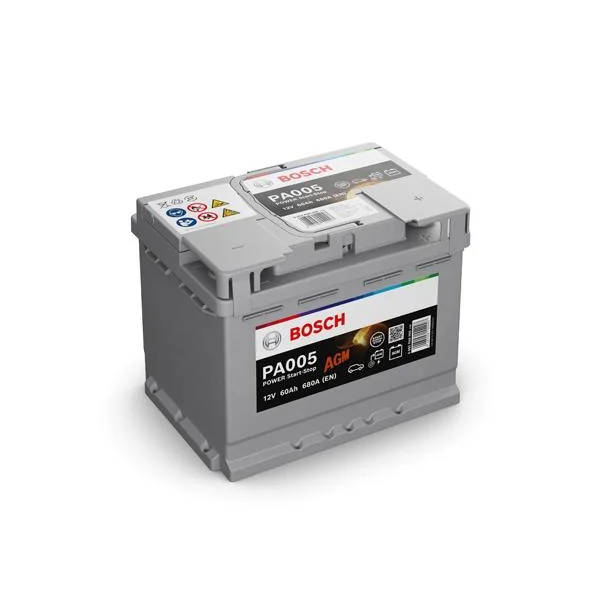 Bosch PA005 - Batterie auto - 60A/H 680A - technologie AGM - Pour véhicules avec système Start&Stop