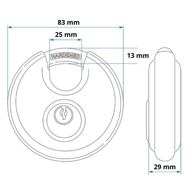 Cadenas Abus Fixed Lock - Blocage de disque de qualité supérieure - 2 clés incluses