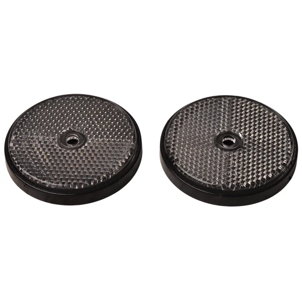 Catadioptre blanc 60 mm trous de vis ronds - 2 pièces