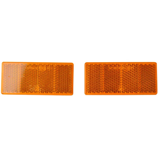 Catadioptre orange/jaune 70x30 mm autocollant - ensemble de 2 pièces