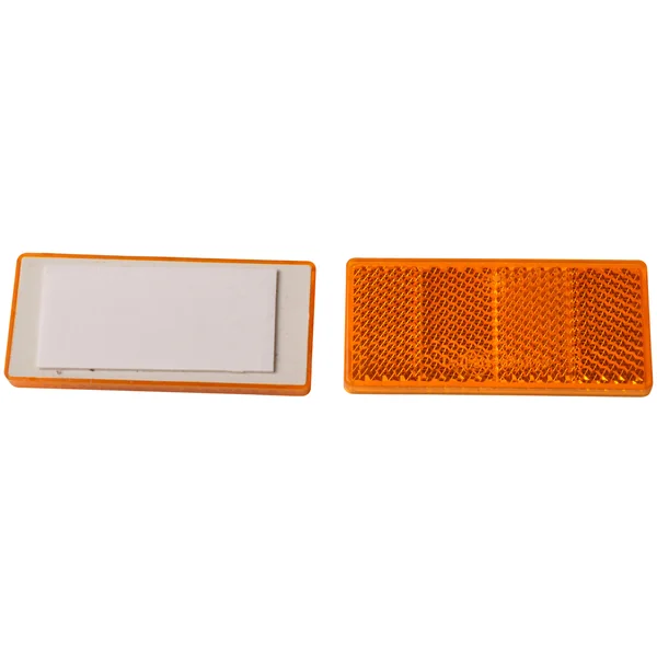 Catadioptre orange/jaune 70x30 mm autocollant - ensemble de 2 pièces