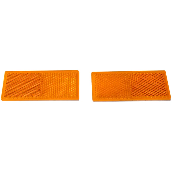 Catadioptre orange/jaune 82x36 mm autocollant - Ensemble de 2 pièces