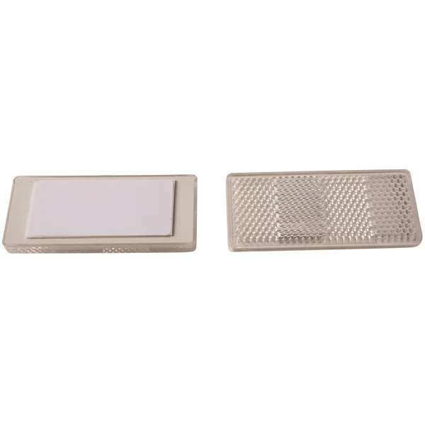 Catadioptres blancs 70x30 mm autocollants - Ensemble de 2 pièces