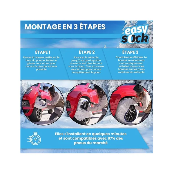 CHAINE NEIGE TEXTILE TAILLE M