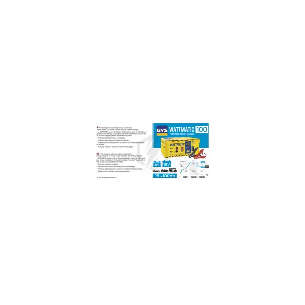 Chargeur automatique GYS Wattmatic 100 6/12v pour batterie de 15-100ah 024823