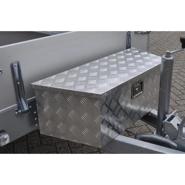 Coffre de timon aluminium 900/660x350x300 mm – serrure encastrée – couvercle automatique – tôle antidérapante