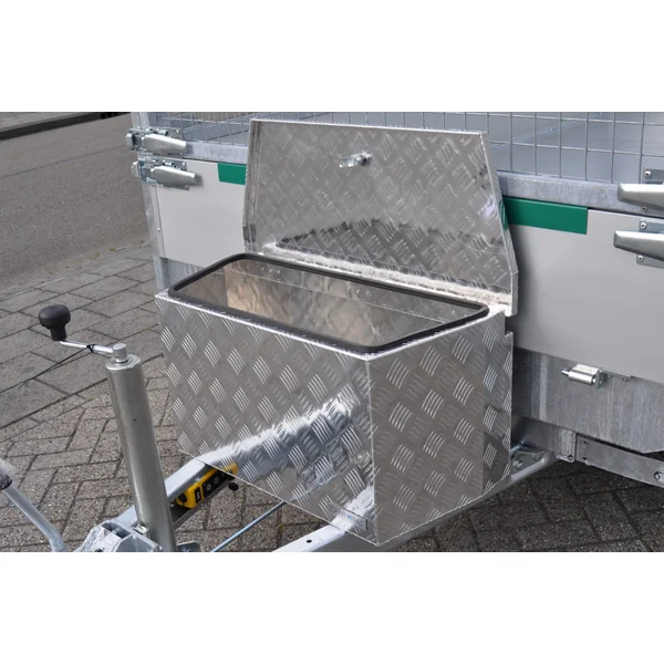 Coffre de timon en aluminium strié 760x380x400 mm