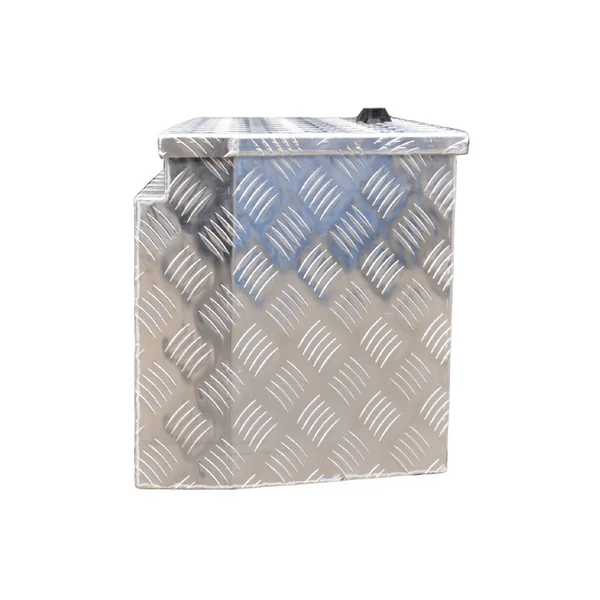 Coffre de timon en aluminium strié 760x380x400 mm