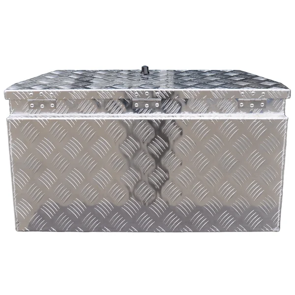 Coffre de timon en aluminium strié 760x380x400 mm