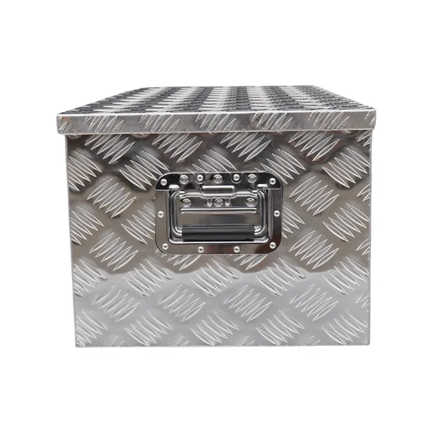 Coffre de timon en tôle aluminium antidérapante 840x400x310 mm – avec fermeture papillon
