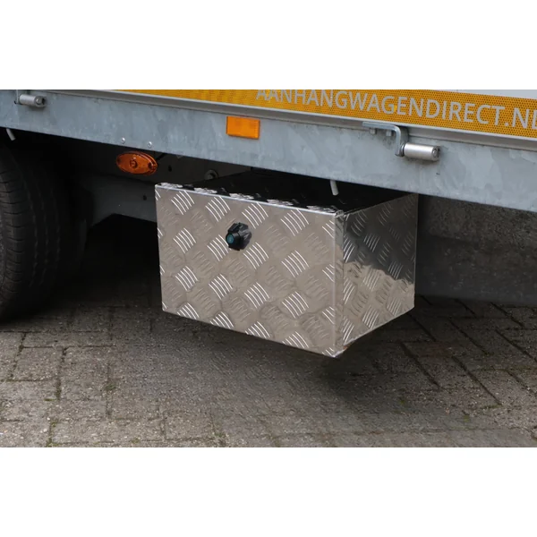 Coffre de timon en tôle aluminium larmée - 400×240×300 mm