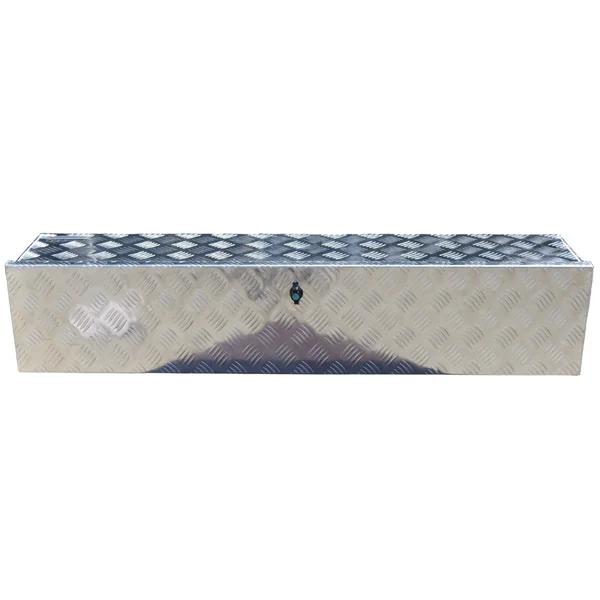 Coffre de timon en tôle aluminium à damier - 1250x250x250 mm