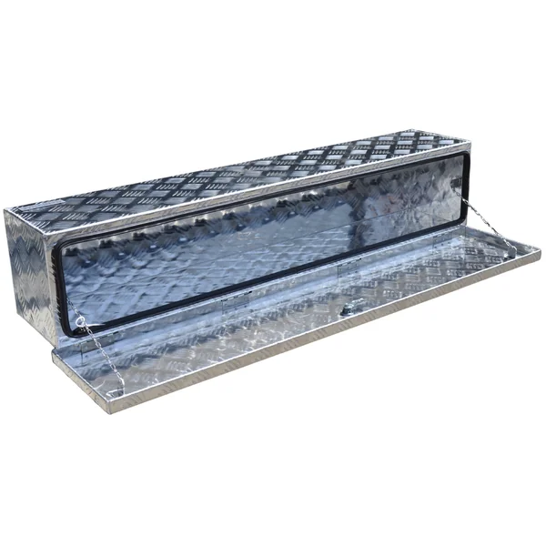 Coffre de timon en tôle aluminium à damier - 1250x250x250 mm