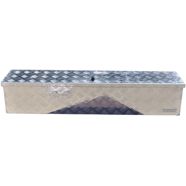 Coffre de timon en tôle aluminium à damier - 1250x250x250 mm