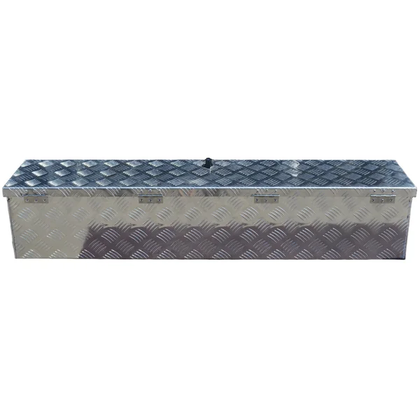 Coffre de timon en tôle aluminium à damier - 1250x250x250 mm