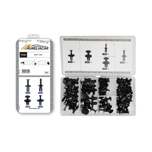 Coffret de 95 assortiments de Rivets plastiques d'aile avant et pare-chocs avant/arrière pour BMW MINI, Neuf