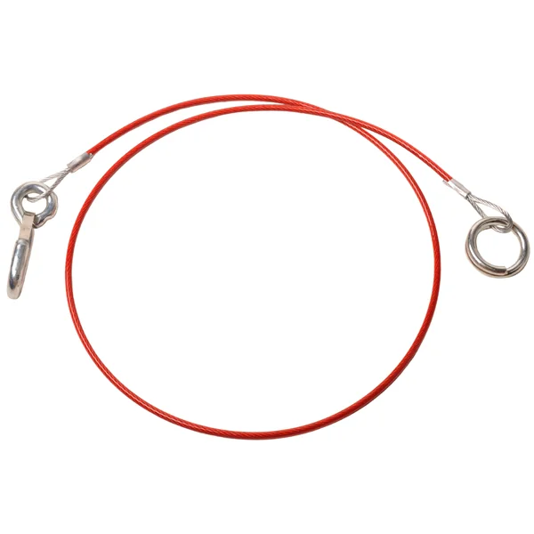 Corde de freinage 100 cm crochet de serrage + anneau (Rouge)