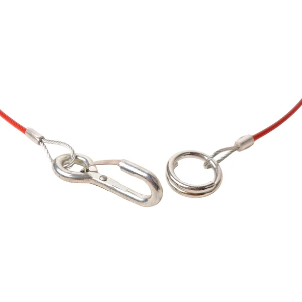 Corde de freinage 100 cm crochet de serrage + anneau (Rouge)