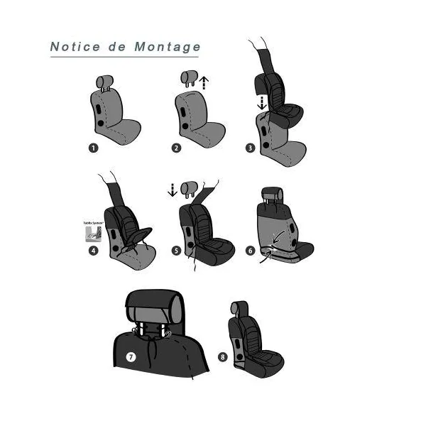Couvre siège auto Grand confort gris