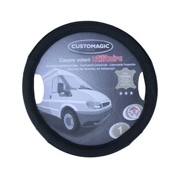 Couvre volant CUSTOMAGIC en cuir pour utilitaire