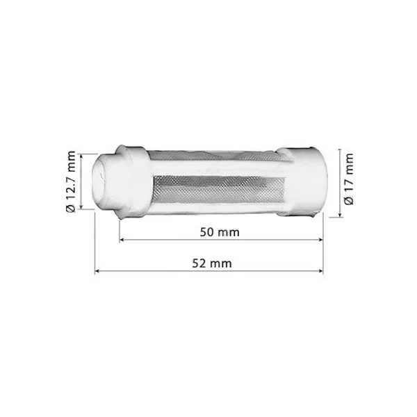 Crépine de robinet de réservoir - Ø12.7 - Ø17mm - L:52mm - Ford Ancien