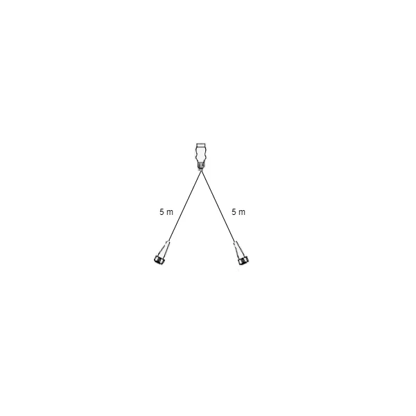 Câble de tête type Aspöck - 5 mètres de long - 13 broches - avec 2x 5 broches Prises