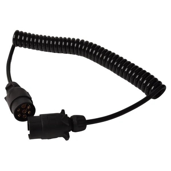 Câble spiralé premium 7 fils et 2x prises 7 broches - 90 à 250 cm