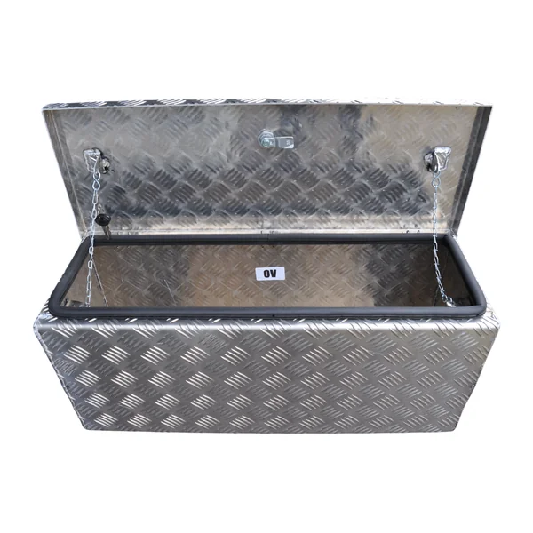 DE HAAN BOX O - 700x240x300 mm - boîte à timon aluminium étanche à l'eau et à la poussière - avec serrures Butterfly ou en T