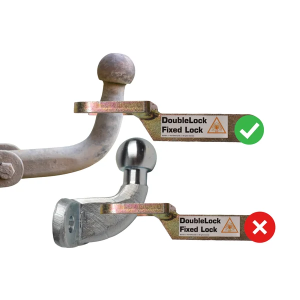 DoubleLock A60 - Serrure de chariot homologuée SCM pour Têtes d'attelage non freinées