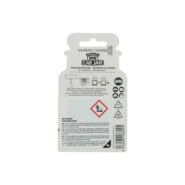 Désodorisant YANKEE CANDLE Car Jar Ultimate à suspendre. Couverture douce