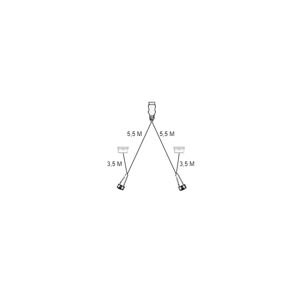 Faisceau de câble Aspöck - 5,5 mètres - 13 broches - 2x connecteur 5 broches - avec feux de gabarit prémontés
