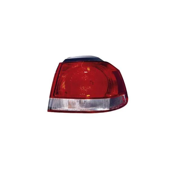 Feu arrière extérieur droit VOLKSWAGEN GOLF VI 2008-2012, rouge/blanc, (type Hella), partie sur aile
