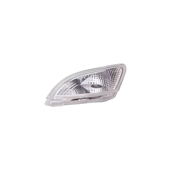 Feu clignotant avant gauche pour RENAULT TWINGO II phase 2, 2012-2014, blanc, pare chocs avant