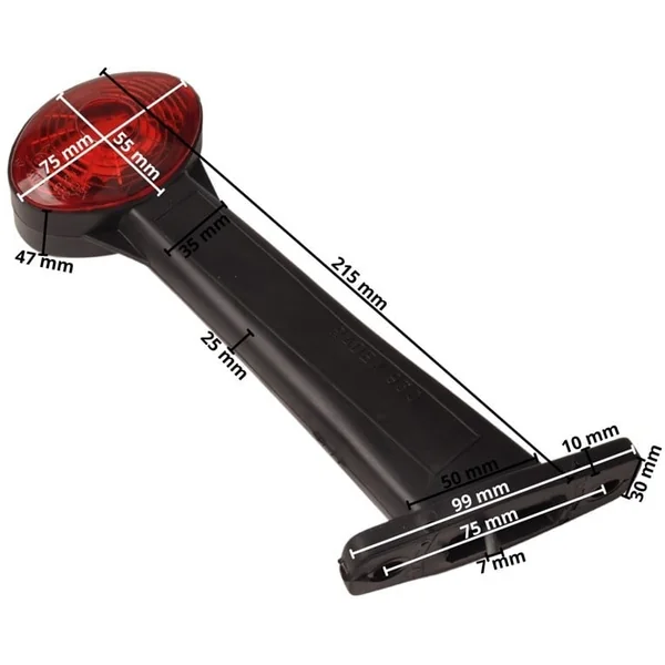 Feu de gabarit LED rouge/blanche PN 930 avec 20 cm de câble