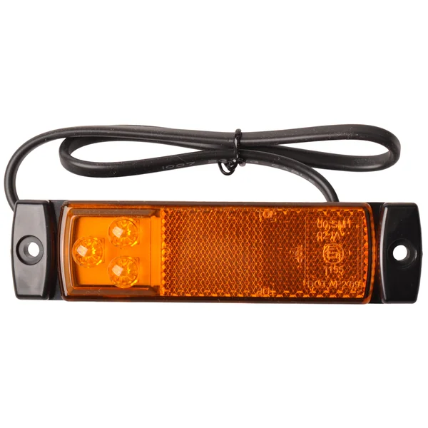 Feu de gabarit rectangulaire orange/jaune - connexion 2 fils avec câble desserré - LED