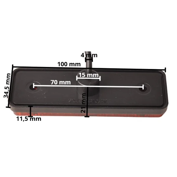 Feu de position orange/jaune 100×34,5×21 mm – câble 2 fils de 10 cm inclus